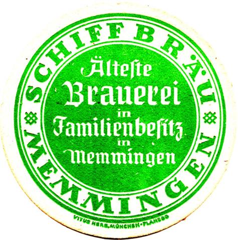memmingen mm-by schiff rund 1a (215-lteste brauerei-grn)